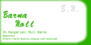 barna moll business card